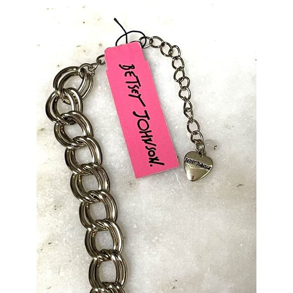 Betsy Johnson SWALLOW BIRD BLUE Pendant Gold Color Necklace Multi Chain Woven - Picture 7 of 8